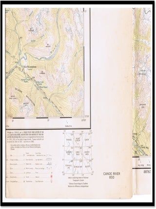 Topographical Map: Canoe River; National Topographic System Sheet 83D. 1963 Alberta-British Columbia, Canada