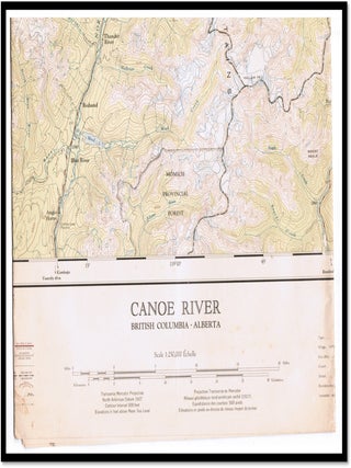Topographical Map: Canoe River; National Topographic System Sheet 83D. 1963 Alberta-British Columbia, Canada