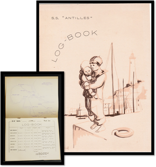Item #19230 Cruise Log-Book for S. S. Antilles, French Line 1954