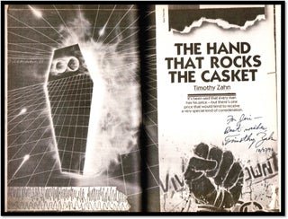Science Fiction Analog Science Fact, November 1989. Signed by Timothy Zahn