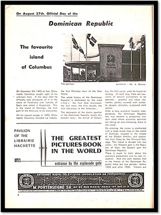 This Week at the Exhibition and in Belgium: No 19 August 22nd 1958