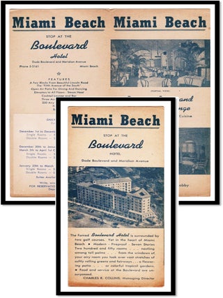 Item #19651 Miami Beach: Stop at the Boulevard Hotel. Managing Director Charles R. Collins