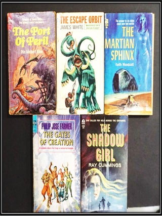Item #19653 5 Vintage Ace Science Fiction Pulps: The Gates of Creation; The Martian Sphinx; The...