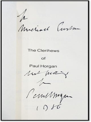 The Clerihews of Paul Hogan with Graphic Intelligence by Joseph Reed & an Introductory Ode by Jacques Barzun