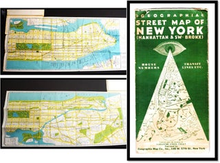 Item #19839 Geographia Street Map of New York Manhattan & SW Bronx. c1940. Alexander Gross