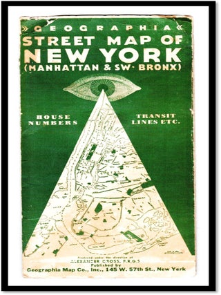 Geographia Street Map of New York Manhattan & SW Bronx. c1940