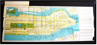 Geographia Street Map of New York Manhattan & SW Bronx. c1940