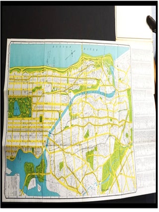 Geographia Street Map of New York Manhattan & SW Bronx. c1940