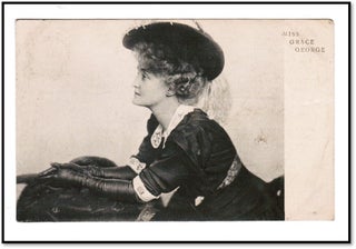 RPPC Postcard c1908 American Stage Actress Grace George – Advert for Performance of ‘Divorcons’ at the Stone Opera House.