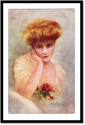 Postcard – 1908 Artist Zula Kenyon Signed - Young Woman ‘In Dreamland’
