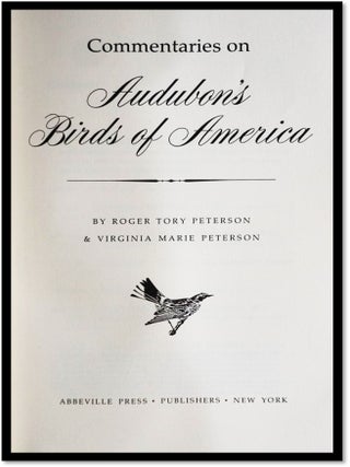 Commentaries Audubon's Birds of America