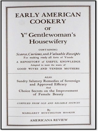 Early American Cookery