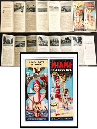 Item #20062 Miami In A Coco Nut. The Land of Palms and Sunshine [Title from back panel: 'Seven...