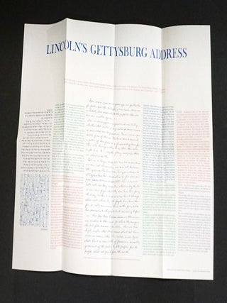 Abraham Lincoln Poster with Gettysburg Address.