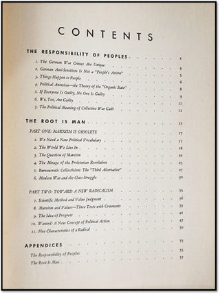 The Root Is Man: Two Essays in Politics