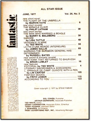 Fantastic Sword & Sorcery and Fantasy; June 1977 - All Star Issue!
