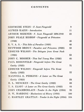 F. Scott Fitzgerald: The Man & His Work