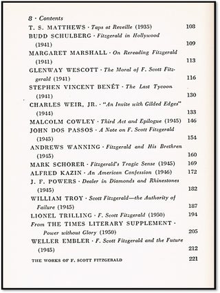 F. Scott Fitzgerald: The Man & His Work