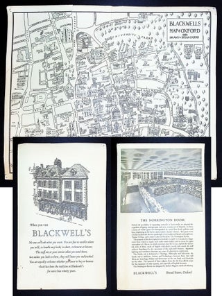 Item #20714 Visit Blackwell’s Bookstore, Oxford with Street Map drawn by Brian Cairns, 1966...