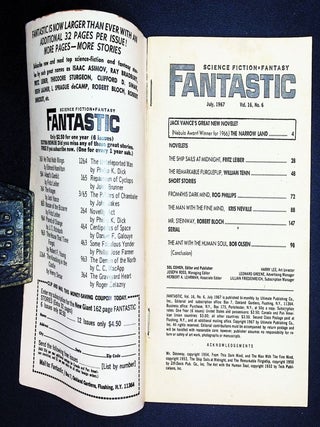 Fantastic Vol.16 #6 (Jul 1967) with Narrow Land Jack Vance Nebula Award for Best Novella