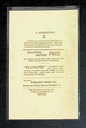 1895 Advertising 'Post Card' for Woolson Spice Co.