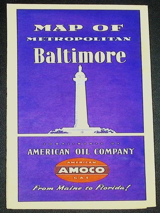 Amoco Road Map of Metropolitan Baltimore and Vicinity c1951