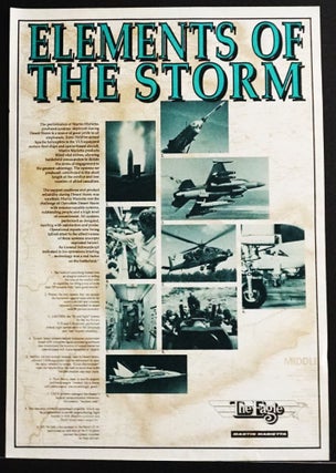 Martin Marietta Desert Storm Poster Two-Sided Military Equipment 'Elements of Storm' - Soldier: 'We Were There'