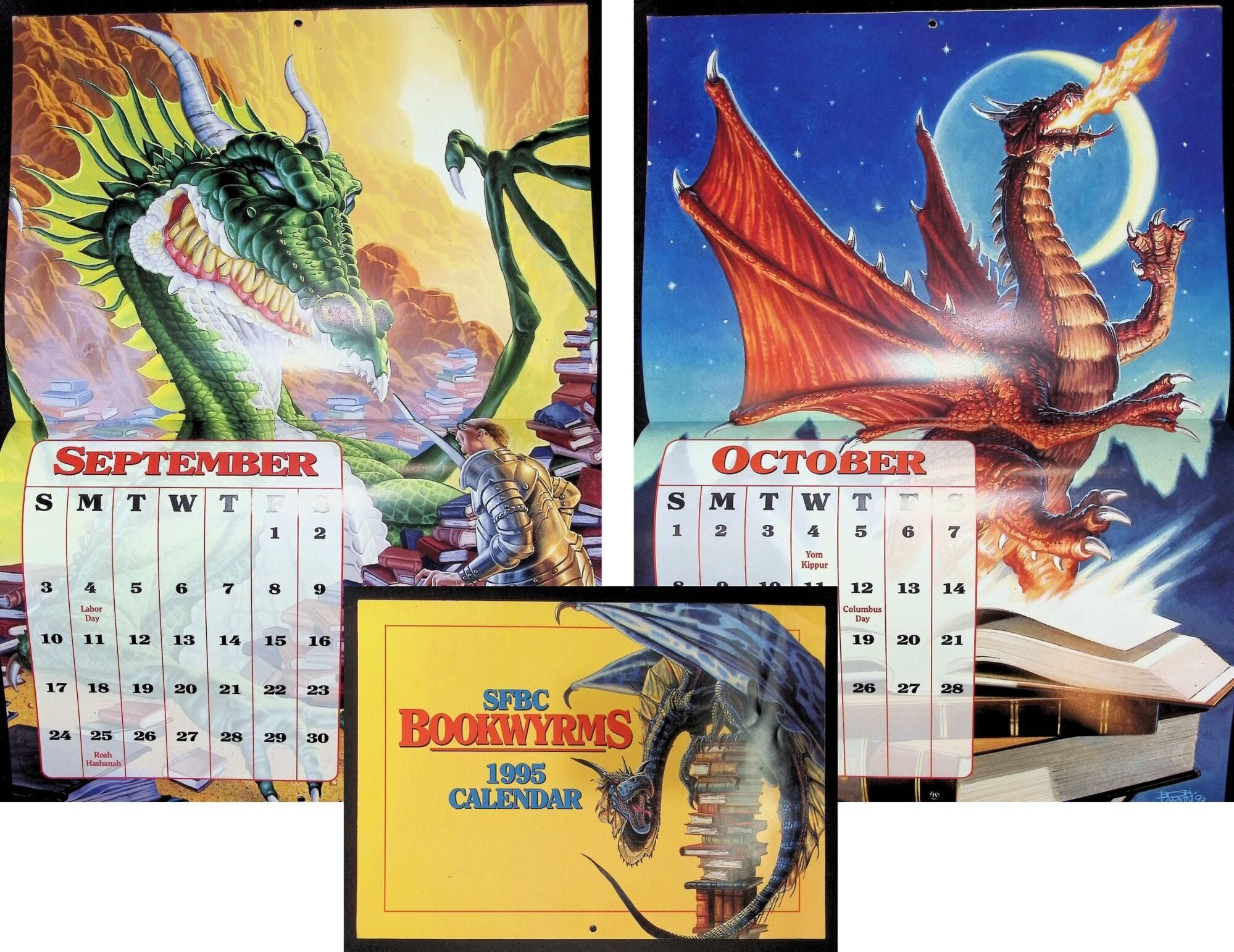 SFBC 'Bookwyrms' 1995 Calendar | Science Fiction Book Club