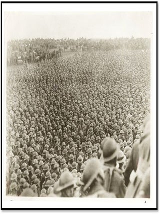 Item #21147 Photograph: “Armistice Day in France — April 18, 1919” (gelatin silver print)....