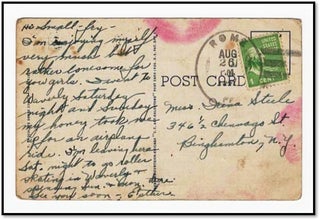 Postcard: Dialect/“cute kids” stereotypes ‘When de golden moon…’ (divided back, 1¢ green)