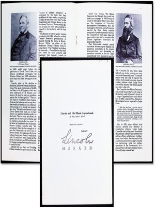Item #21294 Lincoln and the Illinois Copperheads – Willard L. King (Reprint from Lincoln...
