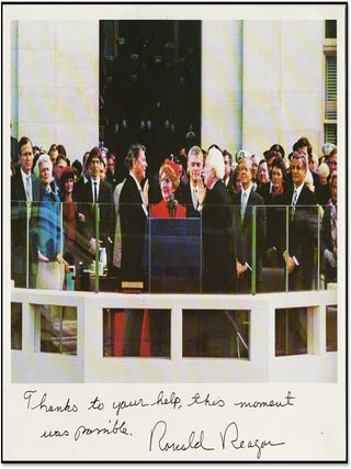 Item #21423 1981 Official Ronald Reagan Inauguration Photo & RNCC Presentation - Donor Gift....