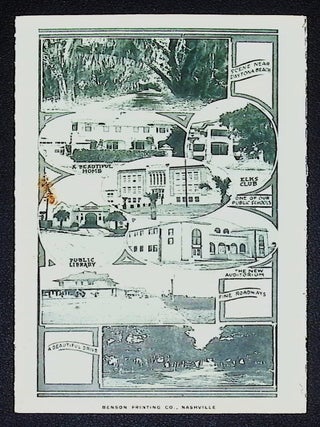 c. 1920s Brochure - Daytona Beach Hotel - Florida Land Boom - Speed Racing & Bather Art