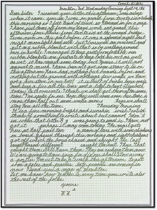 1864 Civil War Soldier Letter with Hand-Drawn Map - Monkton Maryland - Guarding the Northern Central Railroad - 'Chicken Raid' Incident