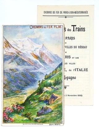 Item #21457 1900 PLM Railway Guide - Paris to the Alps & Riviera - Watercolor Views - Rare...