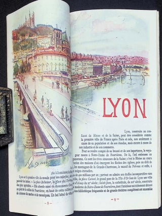 1900 PLM Railway Guide - Paris to the Alps & Riviera - Watercolor Views - Rare Laid-in Schedule