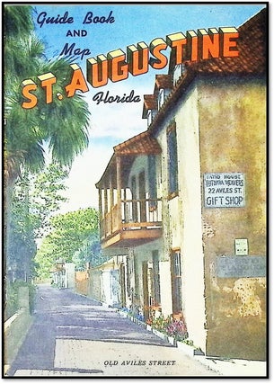 Item #21489 c. 1950s Travel Ephemera - Guide Book and Map of St. Augustine, Florida -. Tichnor...