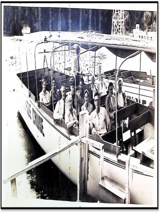 Item #21493 c. 1950s Vintage Photograph - Silver Springs 'Jungle Cruise'. Original Souvenir Mount
