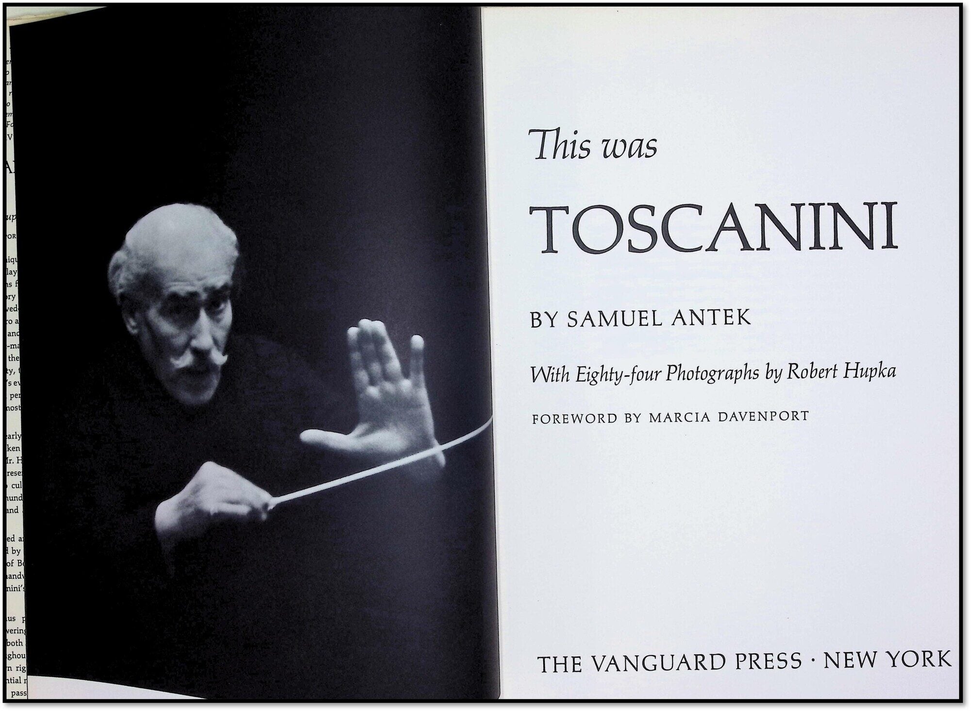 This Was Toscanini -- Inscribed Association Copy 1963 Music