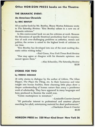 What is Theatre? - A Query in Chronicle Form [Association Copy]