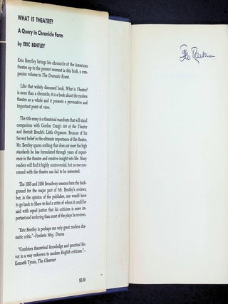 What is Theatre? - A Query in Chronicle Form [Association Copy]
