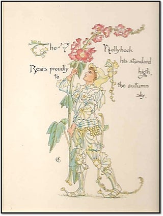 Item #21546 The Hollyhock Rears Proudly His Standard High to the Autumn Sky' [Original 1892...