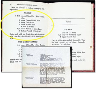 Item #21566 The Standard Cocktail Guide [1944 Archive - Handwritten Recipes & Waldorf-Astoria...