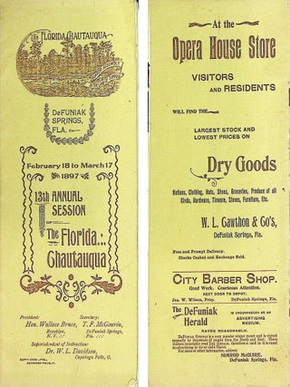 Item #21584 13th Annual Session of The Florida Chautauqua: DeFuniak Springs, Fla. [1897 Winter...