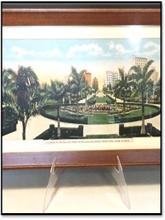 Item #21633 A Glimpse of the Skyline From the Million Dollar Bay Front Park - Miami, Florida...