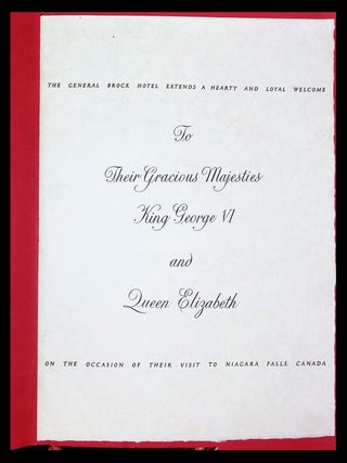 Item #21708 Commemorative State Banquet Menu and Musical Presentation Program. Royal Visit to...