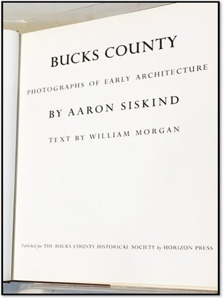 Bucks County: Photographs of Early Architecture
