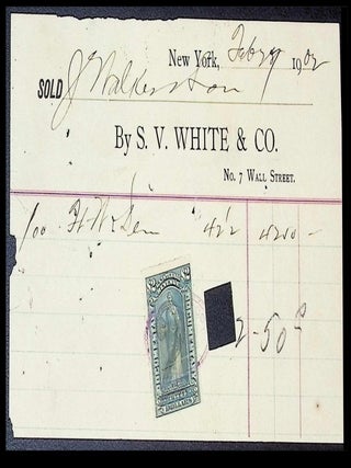 Fort Worth Denver City Railway 1899 Stock Certificate + Wall St Receipt