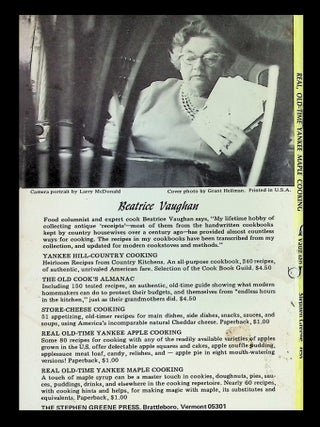 Vermont Maple Sugar Traditions • Regional Cookery • c. 1969