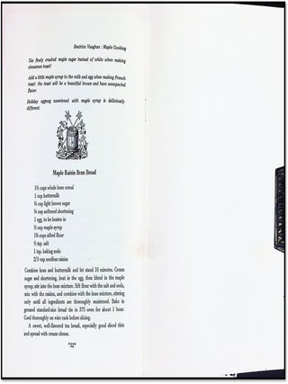 Vermont Maple Sugar Traditions • Regional Cookery • c. 1969